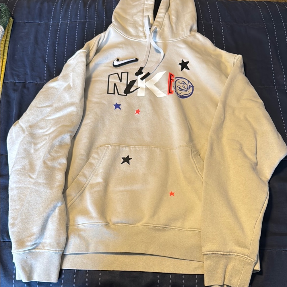 Nike Cream Sweatshirt with Graphic Designs